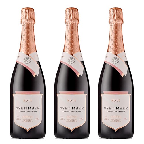 Nyetimber Rose English Sparkling Wine 75cl Treble Bottle Set 3x75cl